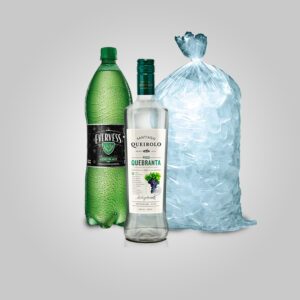 Queirolo Quebranta 700 ml + Evervess 1.5 Lt + Hielo 1.5 kg