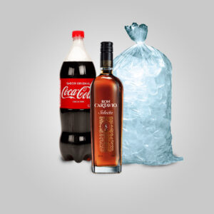 Selecto 5 años + Coca Cola 1.5 kg + Hielo 1.5 kg