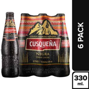 Six pack Cusqueña Negra botella 310 ml